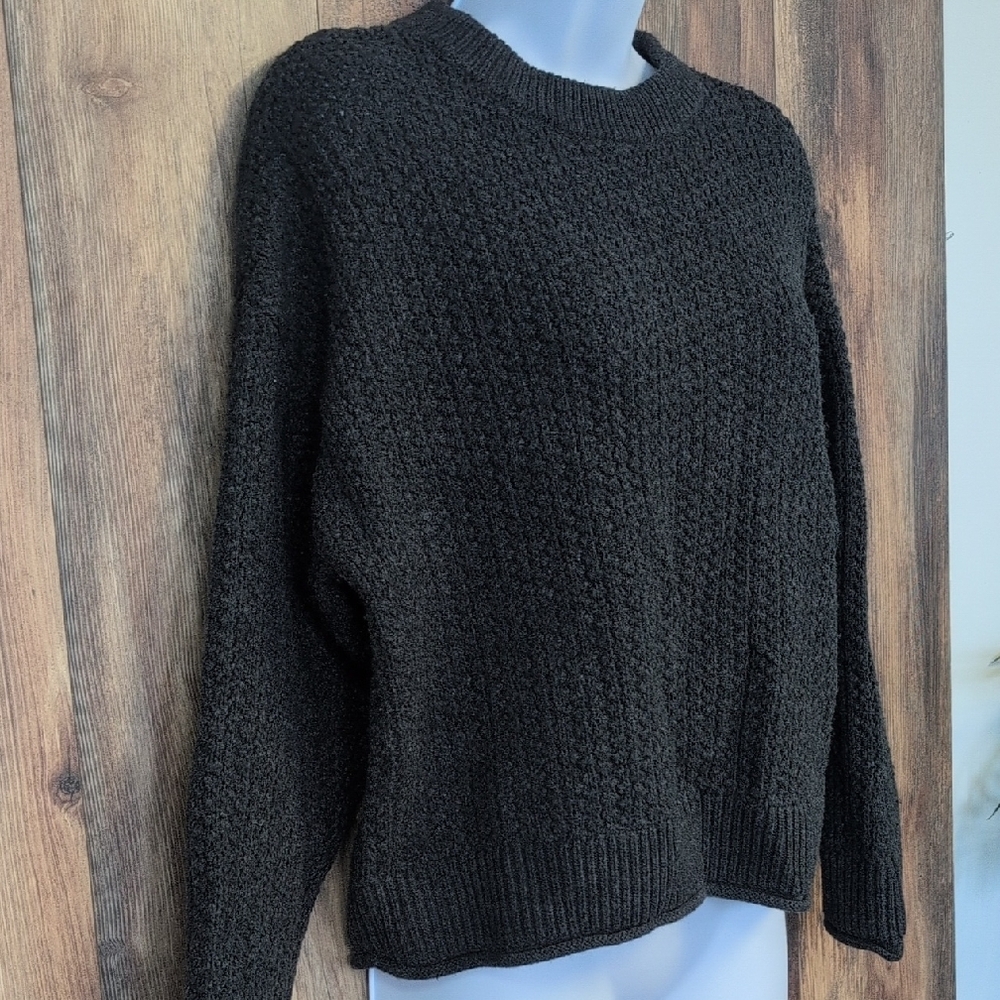 Universal Thread Charcoal Cropped Knit Crew Neck Sweater M